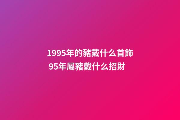 1995年的豬戴什么首飾 95年屬豬戴什么招財-第1張-觀點-玄機派